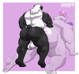 all_fours anal anal_penetration anthro balls big_butt bodily_fluids butt crown crown_only cum cum_in_ass cum_in_ghost cum_inside cumshot cumshot_in_ass duo ejaculation genital_fluids genitals ghost_sex headgear headgear_only male male/male muscular muscular_anthro muscular_male nude penetration tongue tongue_out translucent translucent_body dg254 luigi's_mansion mario_bros nintendo king_boo stiban_(character) bear boo_(mario) ghost giant_panda mammal spirit absurd_res hi_res