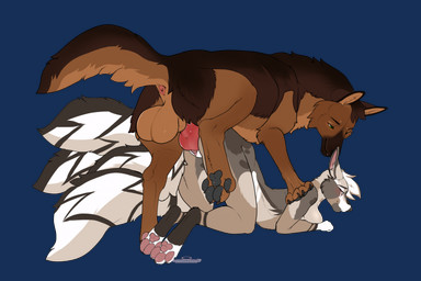 4_toes all_fours anatomically_correct anatomically_correct_genitalia anatomically_correct_penis animal_genitalia animal_penis anthro anthro_on_bottom anthro_on_feral anthro_penetrated anus backsack balls bestiality biped black_pawpads blush breasts brown_body brown_fur brown_tail butt canine_genitalia canine_penis claws clitoral_hood clitoris countershade_fur countershade_torso countershading digitigrade duo erection feet female female_anthro female_on_bottom female_penetrated feral feral_on_top feral_penetrating feral_penetrating_anthro feral_penetrating_female fingers from_behind_position fur genitals green_eyes grey_body grey_fur grey_hair grey_tail hair hindpaw humanoid_genitalia humanoid_vulva knot knot_root knotted_penis large_penetration looking_at_another looking_back looking_back_at_another looking_down looking_down_at_another male male/female male_feral male_on_anthro male_on_top male_penetrating male_penetrating_anthro male_penetrating_female multi_tail nude nude_anthro nude_female on_bottom on_top pawpads paws penetration penile penile_penetration penis penis_in_vagina pink_pawpads quadruped rear_view red_eyes sex sheath smile tail teeth toe_claws toes vaginal vaginal_penetration vulva angellsview3 conditional_dnp thomas_(ragnar9th) canid canine canis domestic_dog fox german_shepherd herding_dog mammal pastoral_dog 2025 alpha_channel digital_media_(artwork) hi_res