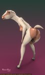 ass_up breasts female genitals hooves pussy side_boob small_teats tail teats tongue beastmilk bovid caprine mammal sheep 3:5