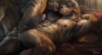 abs anal anal_penetration anthro anus athletic balls balls_deep bed biceps big_penis blizzard_entertainment bodily_fluids bovid bovine brown_body brown_fur butt cum cum_drip cum_in_ass cum_inside cum_on_arm cum_on_balls cum_on_body cum_on_chest cum_on_face cum_on_leg cum_on_own_face cum_on_penis cum_on_self cum_string cum_while_penetrated deep_penetration dripping duo ejaculation erection eyes_closed flexing from_behind_position fur furniture genital_fluids genitals glans grey_body grey_fur hands-free hands_behind_head horn humanoid_genitalia humanoid_penis kissing leaking legs_up lying male male/male male_penetrated male_penetrating male_penetrating_male mammal messy muscular navel nipples nude on_back on_side open_mouth orgasm pecs penetration penis pillow rnarccus romantic romantic_ambiance romantic_couple scar sex spooning spread_legs spreading tan_body tan_fur tauren thick_penis tongue vein warcraft white_body white_fur