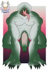 all_fours anthro balls big_balls big_penis bodily_fluids crouching drooling erection genitals green_body male muscular muscular_male penis saliva solo tongue tongue_out 1ceberg netflix stranger_things demogorgon absurd_res hi_res