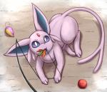 ambiguous_gender feral forehead_gem forked_tail gem object_in_mouth quadruped solo tail toy unusual_anatomy unusual_tail otakuap nintendo pokemon eeveelution espeon generation_2_pokemon pokemon_(species) 2019 digital_media_(artwork) hi_res