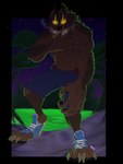 4_toes 5_fingers abs after_transformation anthro athletic_wear backlighting biceps biped black_lips black_nose black_pawpads bodily_fluids bottomwear breath broad_shoulders brown_body brown_fur calf_muscles cheek_tuft claws clothing countershading curled_fingers destroyed_clothing digitigrade drooling facial_tuft fangs feet finger_claws fingers footwear forearm_muscles fur glowing glowing_eyes glowing_liquid glowing_water gym_bottomwear gym_shorts hand_lick head_tuft implied_transformation light lips looking_at_viewer male mane multicolored_body multicolored_fur muscular muscular_anthro muscular_male navel night open_mouth outside pawpads paws pecs pivoted_ears plant saliva sharp_teeth shoes shorts sky snout solo standing star starry_sky tan_claws teeth tight_clothing toe_claws toes tongue tongue_out torn_shoes tree tuft two_tone_body two_tone_fur wide_eyed yellow_eyes justinfox goosebumps goosebumps_(movie) mythology the_werewolf_of_fever_swamp werewolf_of_fever_swamp canid canine mammal mythological_canine mythological_creature werecanid werecanine werecreature werewolf 2021 3:4 alpha_channel hi_res lighting signature