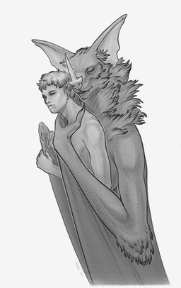 anthro arm_tuft bat_ears bat_nose breasts cuddling duo elbow_tuft eyes_closed fangs female hand_on_neck hug hugging_another hugging_from_behind larger_anthro larger_female male membrane_(anatomy) membranous_wings neck_tuft nude size_difference smaller_human smaller_male standing teeth tuft using_wings wing_hug winged_arms wings tertia_decima elena_(validheretic) bat human leaf-nosed_bat mammal microbat vampire_bat yangochiropteran hi_res monochrome