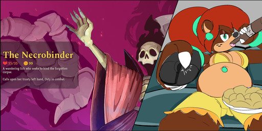 alcohol anthro belly beverage black_border border breasts computer_mouse drinking female meme_pose overweight overweight_anthro overweight_female solo text rougethedaisy sega sipping_beer_on_a_couch_stock_image slay_the_spire slay_the_spire_2 sonic_the_hedgehog_(series) fan_character melon_the_mole_(rougethedaisy) eulipotyphlan mammal mole_(animal) english_text hi_res meme