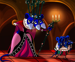 3_heads anthro biped buckteeth clothing crown dress duo female headgear multi_head queen royalty ruff_(clothing) russian scepter soviet_cartoon standing teeth nutcracker_1973 soyuzmultfilm the_nutcracker mouserinks rat_queen mammal murid murine rat rodent 2020 marker_(artwork) traditional_media_(artwork)