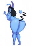 absurd_res anthro anus azumarill big_butt biped black_hair breasts butt deadpliss eyewear female generation_2_pokemon genitals glasses hair hi_res mewpan nintendo pokemon pokemon_(species) pokemorph presenting pussy solo whitney_(aj_the_flygon)