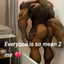 anthro back_muscles barazoku bathing bathroom big_butt broken_heart brown_body brown_fur butt calf_muscles claws finger_claws fur furniture hunched_over leg_scar male muscular muscular_anthro muscular_male nude nude_anthro nude_male scar shelf shower shower_curtain showering solo standing table tail text thigh_scar tile tile_wall towel triceps wall_(structure) wet wet_body wet_fur frikwoof everyone_is_so_mean_to_me dal_(dal_your_pal) canid canine canis domestic_dog german_shepherd herding_dog mammal pastoral_dog 1:1 2026 3d_(artwork) digital_media_(artwork) english_text hi_res meme
