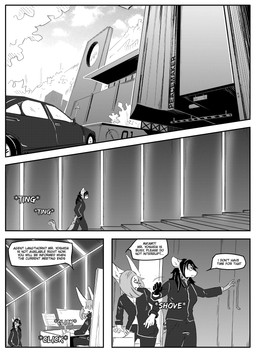 anthro car clothed clothing dialogue duo female simple_background speech_bubble text vehicle kifyun2 rita_(undying_void) canid canine felid fox mammal pantherine snow_leopard absurd_res black_and_white comic english_text hi_res monochrome