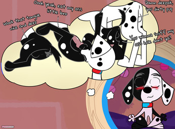 anal animal_genitalia animal_penis anus balls black_body black_ears black_fur black_nose black_spots blush brother_penetrating_brother canine_genitalia canine_penis dream erection fantasy feral floppy_ears fur genitals group group_sex heterochromatic_ears male male/male meditation multicolored_body multicolored_fur oral orgy pants_(marking) penis pink_inner_ear rimming sex spots toony trio two_tone_body two_tone_fur white_body white_fur white_spots yoga young foxretro 101_dalmatian_street 101_dalmatians disney deepak_(101_dalmatians) dimitri_1_(101_dalmatians) dimitri_2_(101_dalmatians) dimitri_3_(101_dalmatians) dimitri_trio_(101_dalmatians) dylan_(101_dalmatians) canid canine canis dalmatian domestic_dog mammal hi_res brother_(lore) brothers_(lore) incest_(lore) sibling_(lore)