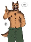 abs anthro barazoku biceps big_muscles biped black_eyes brown_body brown_fur fur looking_at_viewer male muscular muscular_anthro muscular_male pecs shirtless_anthro shirtless_male solo berrymilkbear pandoboo canid canine canis mammal wolf 2024 3:4 hi_res