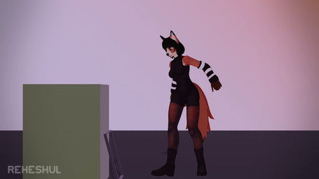accident accidental_exposure alternative_fashion anthro arm_warmers armwear black_boots black_clothing black_footwear bob_cut boots breasts clothing exposed_breasts featureless_crotch female footwear fur genitals goth humor legwear looking_at_viewer misleading_thumbnail orange_body orange_fur pantyhose purple_eyes shoes simple_background smile smiling_at_viewer solo tail tail_motion tailwag vulva x-ray_view reheshul miraclebutt_(modeler) lilly_(funsizedthought) canid canine fox mammal 16:9 3d_(artwork) 3d_animation animated digital_media_(artwork) hi_res no_sound short_playtime video widescreen