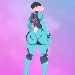 anthro big_butt bully butt clothing dreadlocks dunkinkkd femboy footwear glistening glistening_body huge_butt latex male shoes solo standing tight_clothing zero_suit dunkin_kk_(artist) mario_bros metroid nintendo dunkin_kk hybrid pink_yoshi puwa scalie yoshi 1:1 hi_res