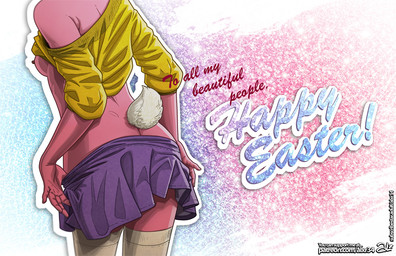 5_fingers anthro biped blue_text bottomwear breasts butt clothed clothed_anthro clothed_female clothing colored_nails faceless_anthro faceless_character faceless_female female female_anthro fingernails fingers fur holidays humanoid_hands legwear nails nipples no_bra outline palms pink_body pink_fur pink_nipples purple_bottomwear purple_clothing purple_skirt raised_clothing raised_sweater raised_topwear rear_view red_text scut_tail short_tail skirt small_breasts solo standing sweater tail text thigh_highs topwear undressing white_clothing white_fingernails white_legwear white_nails white_outline white_tail white_text white_thigh_highs yellow_clothing yellow_sweater yellow_topwear fuckit easter tiny_toon_adventures warner_brothers babs_bunny lagomorph leporid mammal rabbit 2026 english_text signature url