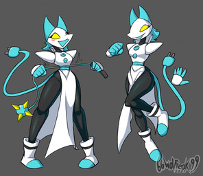 anthro blush female floating_hands grey_background no_pupils simple_background solo text whip 66wolfreak99 deltarune undertale_(series) tasque_manager domestic_cat felid feline felis mammal robot_anthro 2021 artist_name dated
