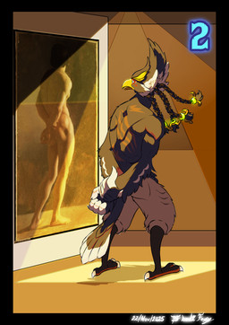 accessory anthro avian_butt avian_feet beak blue_body blue_fur blue_hair butt detailed_background detailed_fur feather_in_hair feathers fur hair hair_accessory inside long_hair loose_feather male nude nude_male pose rear_view solo standing three-quarter_view bodifoxy udhasi97 age_of_calamity breath_of_the_wild nintendo the_legend_of_zelda revali avian human mammal rito 2025 absurd_res detailed digital_media_(artwork) hi_res pinup