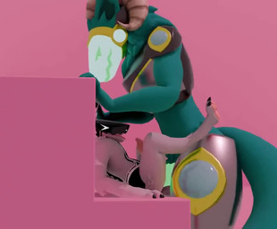 anal anthro big_top_small_bottom dominant duo genitals green_penis larger_dom machine male male/male penis pink_background simple_background size_difference visor sound_warning weird_ass_proot kai_the_protogen mantled_beast protogen 3d_(artwork) 3d_animation animated digital_media_(artwork) high_framerate loop short_playtime sound video