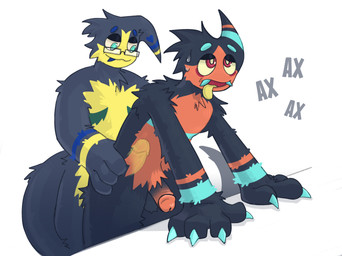 1_horn anal anal_penetration anthro anthro_on_anthro bent_over blue_body blue_claws bodily_fluids claws doggystyle duo eyewear fangs from_behind_position fucked_silly fur genitals glasses gradient_penis half-erect horn humanoid_genitalia humanoid_penis internal looking_pleasured male male/male mastectomy_scar multicolored_body multicolored_fur nude penetration penile penile_penetration penis pubes scar sex standing standing_sex sweat sweatdrop tail teeth text tongue tongue_out cvinodor regretevator roblox the_axolotl_sun buttondrop_(regretevator) gregoriah_(regretevator) horned_humanoid humanoid zumae hi_res russian_text trans_(lore) trans_man_(lore)