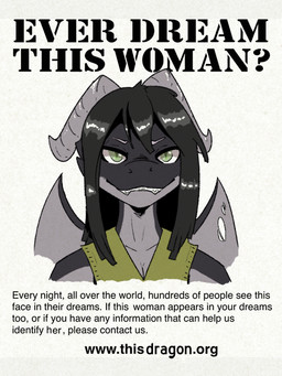 2_horns anthro black_body black_hair black_scales black_text black_wings breasts cleavage clothed clothing eyebrows female female_anthro green_clothing green_eyes green_pupils grey_body grey_eyebrows grey_horn grey_scales grey_wings hair horn long_hair membrane_(anatomy) membranous_wings multicolored_body multicolored_scales non-mammal_breasts poster pupils scales slit_pupils snout solo teeth text torn_wing two_tone_body two_tone_scales two_tone_wings wings posspowered european_mythology ever_dream_this_man? mythology dragon mythological_creature mythological_scalie scalie western_dragon 2025 3:4 english_text url