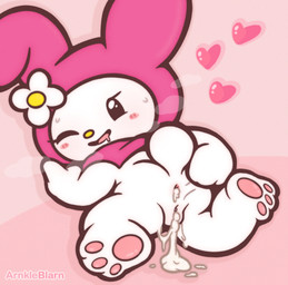 anthro anus anus_focus blush bodily_fluids butt chibi clothing cum cum_drip cum_in_ass cum_in_vagina cum_inside dripping drooling ears_up featureless_hands feet female floppy_ears flower fur genital_fluids genitals glistening glistening_pawpads happy happy_sex headgear headwear heart_symbol hood inviting inviting_to_sex inviting_viewer looking_at_viewer lying on_front one_eye_closed pawpads paws pink_clothing pink_headwear pink_hood plant plushie plushie-like plushophilia presenting presenting_anus presenting_hindquarters presenting_vulva saliva scut_tail sex short_tail simple_background simple_eyes smile smiling_at_viewer solo spread_butt spreading steamy_breath sweat sweatdrop tail taunting vulva white_body white_fur wink winking_at_viewer young young_anthro young_female arnkleblarn onegai_my_melody sanrio my_melody lagomorph leporid mammal rabbit hi_res