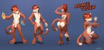 anthro back_markings ball_tuft balls biped black_pawpads blue_body blue_eyes blue_fur blue_stripes blue_tail brown_hair butt cheek_tuft chest_tuft claws crotch_tuft dipstick_ears dipstick_tail ear_markings erection facial_tuft front_view fur genitals glans hair half-erect humanoid_genitalia humanoid_penis kneeling male markings multicolored_ears nude pawpads penis pink_glans plantigrade rear_view red_body red_ears red_fur red_tail simple_background solo standing striped_arms striped_legs striped_markings striped_tail stripes tail tail_markings tuft white_balls white_body white_claws white_ear_tips white_ears white_fur white_penis white_tail yellow_sclera oselotti adake_feuglace felid mammal pantherine tiger model_sheet signature