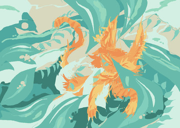 ambiguous_gender feral fur leaf orange_body orange_fur orange_tail solo tail naircat domestic_cat felid feline felis mammal 2017 digital_drawing_(artwork) digital_media_(artwork) microsoft_paint_(artwork)