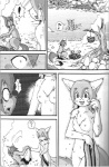 anthro breasts canid canine chest_tuft comic female fur greyscale hi_res male male/female mammal mikaduki_karasu monochrome souiu_otoshigoro tail tuft