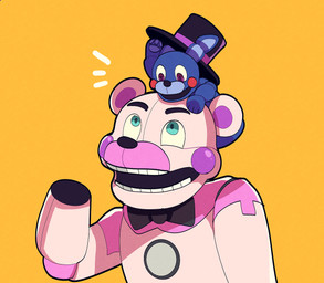 anthro bow_(feature) bow_tie clothing duo hat headgear headwear machine puppet crowned_neko five_nights_at_freddy's scottgames sister_location funtime_freddy_(fnafsl) puppet_bonnie_(fnafsl) animatronic bear lagomorph leporid mammal rabbit robot 2018 digital_media_(artwork)