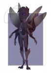 antennae_(anatomy) anthro arthropod_abdomen black_sclera breasts digitigrade featureless_breasts female hair insect_wings looking_at_viewer multi_arm multi_limb non-mammal_breasts purple_eyes smile solo wide_hips wings drpepsi jete_(drpepsi) arthropod cricket insect orthopterid hi_res