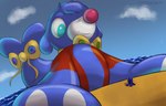 beach cloud duo eye_contact feral looking_at_another low-angle_view macro male outside seaside water suddendraft nintendo pokemon fumus_bullarum_(fumus) pit_(gameb9oy) generation_7_pokemon pokemon_(species) popplio 2020 digital_media_(artwork) hi_res