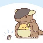 ambiguous_gender bodily_fluids crying feral group in_pouch pouch_(anatomy) sad tears toddler trio upset young young_ambiguous young_feral rairai-no26-chu nintendo pokemon baby_kangaskhan generation_1_pokemon kangaskhan mammal marsupial pokemon_(species) raichu 1:1 2019 low_res parent_(lore) parent_and_child_(lore)