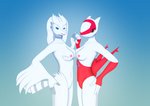 absurd_res anthro anthrofied breasts commandg duo female female/female generation_3_pokemon generation_5_pokemon genitals hi_res latias legendary_pokemon looking_at_viewer nintendo nipples pokemon pokemon_(species) pokemorph pussy reshiram simple_background smile