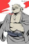 anthro chest_tuft clothed clothing eyewear fur glasses male simple_background solo tuft white_background white_body white_fur yu_chi_i lifewonders tokyo_afterschool_summoners leib_(tas) bear mammal polar_bear ursine 2019 signature