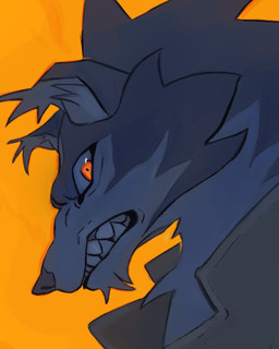 angry anthro clenched_teeth clothed clothing fully_clothed looking_at_viewer male orange_eyes snarling solo teeth artisminerva brand_new_animal studio_trigger shirou_ogami canid canine canis mammal wolf 2020 hi_res