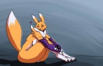 anthro breasts female looking_at_viewer one_eye_closed solo wink strikeanywhere bandai_namco digimon canid canine digimon_(species) mammal renamon