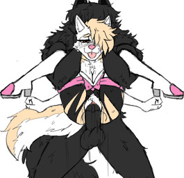 anthro anthro_on_anthro anthro_penetrated anthro_penetrating anthro_penetrating_anthro balls big_penis black_balls black_body black_fur black_hair black_penis blush blush_lines bodily_fluids boots bottomwear breasts carrying_another carrying_partner cleavage clothed clothing cosplay duo erection faceless_anthro faceless_character faceless_male female female_anthro female_penetrated footwear from_behind_position full_nelson full_nelson_(legs_held) full_nelson_position fur genitals hair hair_over_eye humanoid_genitalia humanoid_penis looking_at_viewer looking_pleasured male male/female male_anthro male_penetrating male_penetrating_female motion_lines muscular muscular_anthro muscular_male nude nude_anthro nude_male orange_eyes partially_clothed_anthro partially_clothed_female penetration penile penile_penetration penis penis_in_vagina pink_vulva sex shoes simple_background sweat tail tan_body tan_fur tan_hair tongue tongue_out torn_bottomwear torn_clothing vaginal vaginal_penetration vulva white_background butcher_pal sega sonic_the_hedgehog_(series) adam_manchester rouge_the_bat canid canine canis hybrid mammal procyonid raccoon wolf 2024 colored colored_sketch digital_drawing_(artwork) digital_media_(artwork) low_res sketch