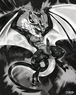 abs animal_genitalia anthro anus barefoot claws erection feet feral genital_slit genitals male membrane_(anatomy) membranous_wings neck_tuft nude pecs penis solo tail text tuft vein veiny_penis winged_arms wings darkluxia mythology nintendo pokemon dragon generation_6_pokemon mythological_creature mythological_scalie noivern pokemon_(species) scalie 2022 4:5 absurd_res artist_name black_and_white dated digital_media_(artwork) greyscale hi_res monochrome