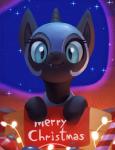 armor female feral headgear helmet holidays horn looking_at_viewer solo text rodrigues404 christmas friendship_is_magic hasbro my_little_pony mythology nightmare_moon_(mlp) equid equine mammal mythological_creature mythological_equine unicorn 2018 2d_animation animated english_text short_playtime