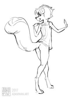 adolescent anthro bangs biped bottomless butt clothed clothed_anthro clothed_female clothing digitigrade female female_anthro fluffy fluffy_tail hair logo looking_at_viewer looking_back looking_back_at_viewer pose raised_arms short_hair smile solo standing tail text three-quarter_view walking young young_anthro young_female zaush mammal mephitid skunk 2017 artist_logo artist_name black_and_white dated digital_drawing_(artwork) digital_media_(artwork) english_text full-length_portrait hi_res monochrome portrait sketch