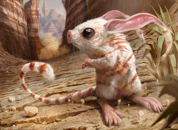 3_toes ambiguous_gender biped brown_body brown_fur canyon claws detailed_background feet feral fur grass looking_at_viewer outside plant rock solo standing striped_body stripes tail toes whiskers manzanedo hasbro magic:_the_gathering wizards_of_the_coast dipodid jerboa mammal rodent 2020 digital_media_(artwork) official_art