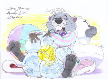ball beach_ball bottomwear bottomwear_down bow_tie clothed clothing erection eyes_closed feet flower foot_focus footwear full_foot_pawpads genitals inanimate_sex inflatable male moan nozzle objectophilia open_clothing open_shirt open_topwear orgasm pajama_pants pajama_shirt pajamas pants pants_down partially_clothed penis plant pool_toy rubbing shirt shoes simple_background slippers solo spread_toes squeaking squeezing toes topwear translucent rufe_squirrel disney winnie_the_pooh_(franchise) gopher_(winnie_the_pooh) gopher mammal rodent absurd_res acrylic_painting_(artwork) hi_res painting_(artwork) traditional_media_(artwork) traditional_painting_(artwork)