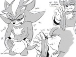 anthro balls blush bodily_fluids clothing cum_on_panties genitals male masturbation panties penis smelling_underwear solo sweat underwear mr_orange000 sega sonic_the_hedgehog_(series) shadow_the_hedgehog eulipotyphlan hedgehog mammal hi_res