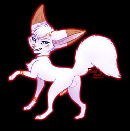 anus balls butt claws erection feet feral fur genitals hair looking_at_viewer male penis rear_view simple_background smile solo standing tail teeth toes rukifox louis_(rukifox) canid canine fennec_fox fox mammal true_fox 2026 digital_drawing_(artwork) digital_media_(artwork)