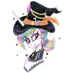 bone clothing costume female feral hair halloween_costume hat headgear headwear holidays horn looking_at_viewer magic_user multicolored_hair simple_background smile solo unicorn_horn witch witch_costume witch_hat pozya1007 friendship_is_magic halloween hasbro my_little_pony my_little_pony:_magic_princess mythology nightmare_night_celestia princess_celestia_(mlp) equid equine mammal mythological_creature mythological_equine unicorn 1:1 digital_media_(artwork) hi_res