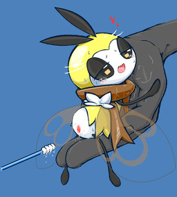 ambiguous_gender blue_background bodily_fluids breath cotton_swab disembodied_hand duo female feral gaping gaping_vagina genital_fluids genitals gentle_giant heart_symbol humanoid_hands panting simple_background size_difference solo_focus stick_arms stick_calves stick_legs stick_limbs stick_thighs tears thin_legs thin_thighs vaginal_fluids vulva white_body yellow_body sanusanu nintendo pokemon generation_7_pokemon pokemon_(species) ribombee