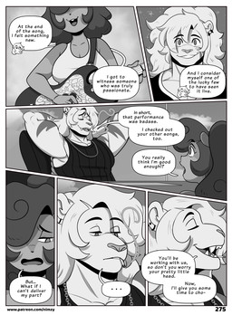 anthro clothed clothing dialogue duo eyebrows eyes_closed female hair male open_mouth piercing pupils sitting smile speech_bubble text three-quarter_view topwear nimzy noms_(nimzy) tobi_(nimzy) cricetid felid hamster hybrid liger mammal pantherine rodent comic english_text hi_res url