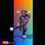 anthro balls biped fur genitals hair horn male muscular muscular_anthro muscular_male nipples nude penis simple_background solo kemonokun european_mythology greek_mythology mythology bovid bovine mammal minotaur 1:1 3d_(artwork) 3d_animation animated digital_media_(artwork) loop no_sound short_playtime webm