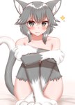 3_toes 5_fingers arms_bent arms_in_front arms_on_legs arms_together bed bent_legs blush censored_nipples claws convenient_censorship crossed_ankles crossed_arms cute_fangs fangs feet femboy finger_claws fingers fluffy fur furniture glistening glistening_hair gloves_(marking) grey_body grey_eyes grey_fur grey_hair hair hand_on_elbow hand_on_own_elbow hands_on_arms hands_on_own_arms holding_arms holding_elbow inner_ear_fluff knees_pulled_up knock-kneed leg_markings legs_together looking_at_viewer male markings nude on_bed paws planted_legs pupils short_hair simple_background sitting slit_pupils socks_(marking) solo tail teeth toe_claws toes tuft white_background white_body white_fur horokusa0519 animal_humanoid cat_humanoid felid felid_humanoid feline feline_humanoid humanoid mammal mammal_humanoid 2021 censored digital_media_(artwork) hi_res translated_description