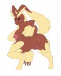 anthro anus breasts butt female genitals hand_on_butt looking_at_viewer looking_back nipples nude pokemorph pussy smile solo standing autumm_airwave nintendo pokemon generation_4_pokemon lagomorph lopunny mammal pokemon_(species) digital_media_(artwork) hi_res