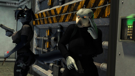 amber_eyes anthro big_breasts big_butt black_body black_fur black_hair blue_eyes bottomwear breasts bubble_butt butt camo camo_bottomwear camo_clothing camo_pants camo_print claws clothing detailed_background duo female fingers fluffy fluffy_tail fur gun hair hand_tattoo harness inside keypad knife long_tail military multicolored_body multicolored_fur pants pattern_bottomwear pattern_clothing pattern_pants ranged_weapon short_hair short_tail sweater tail tan_body tan_fur teeth text thick_thighs topwear two_tone_body two_tone_fur weapon white_body white_fur wide_hips viper-desires petruz_(modeler) katie_(viper-desires) nyx_(petruz) aquatic canid canine canis leopard_seal mammal pinniped seal wolf 16:9 2023 3d_(artwork) artist_name digital_media_(artwork) hi_res source_filmmaker_(artwork) watermark widescreen